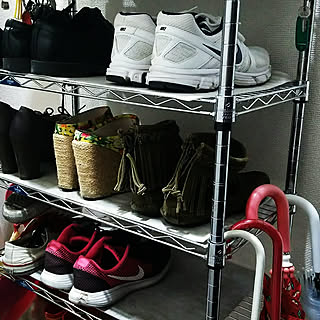 スチールラック 靴収納のインテリア実例 Roomclip ルームクリップ