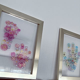 セリア 手形足形アートのインテリア実例 Roomclip ルームクリップ