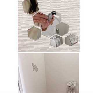 ミラー風タイルシールのインテリア実例 Roomclip ルームクリップ