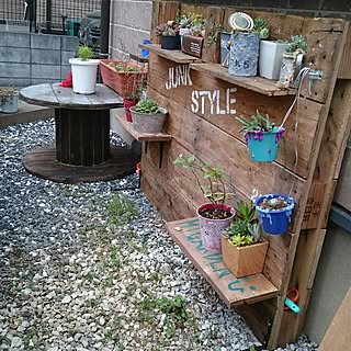 木製パレット/パレット棚/植物棚/多肉棚/DIY...などのインテリア実例 - 2017-05-25 08:02:57