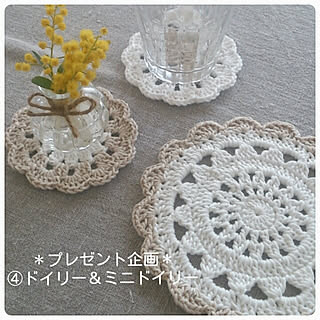 ベッド周り/プレゼント企画♡/かぎ針編み/ミンネ展示中♪/fuwa*shushu...などのインテリア実例 - 2018-04-09 14:49:18