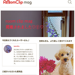 掲載/掲載して頂きました♡/連載:私の愛用品/連載/Room Clip Mag...などのインテリア実例 - 2019-08-05 20:25:42