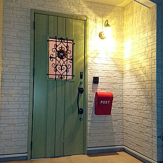 玄関/入り口/LIXIL/LIXIL玄関ドア/緑のドアのインテリア実例 - 2016-11-11 18:10:58