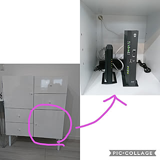 棚/隠してます/ようこそ我が家へ/いいね&フォローありがとうございます☆/モノトーンインテリア...などのインテリア実例 - 2019-02-16 17:11:38