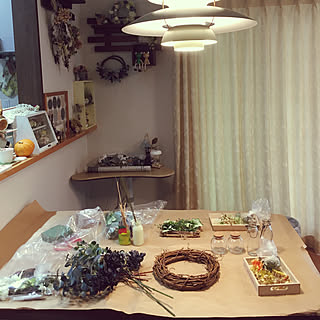 部屋全体/フラワーアレンジ/ドライフラワー/花雑貨/茨木市/ハンドメイド...などのインテリア実例 - 2017-08-26 10:35:06