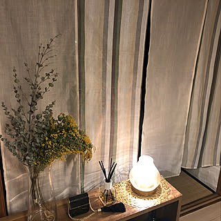 間接照明/ミモザ/のれん/築40年賃貸/和室...などのインテリア実例 - 2019-03-11 20:49:57