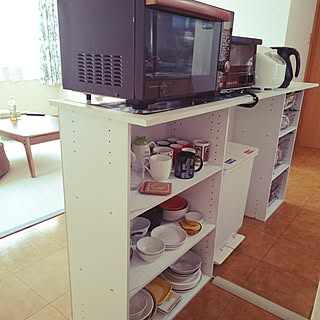 キッチン/カラーボックス/ホワイト/手作り/カウンター...などのインテリア実例 - 2016-06-12 13:57:23