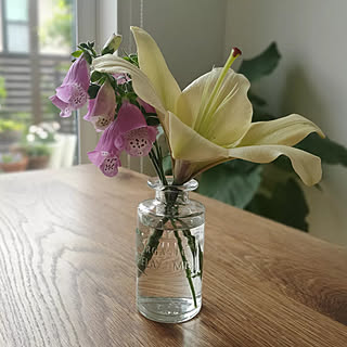 フラワーベース ユリのおしゃれなアレンジ 飾り方のインテリア実例 Roomclip ルームクリップ