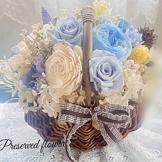お花も好き/グリーン/ワンコと暮らす家/ハンドメイド/プリザーブドフラワー...などのインテリア実例 - 2020-01-24 14:44:52