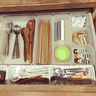キッチン/無印良品/北欧/引き出しの中/引き出し収納...などのインテリア実例 - 2018-06-25 22:12:37