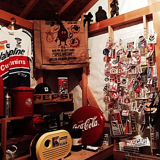 コカコーラ ステッカー バイクガレージのまとめページ Roomclip ルームクリップ