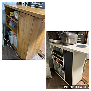 キッチンワゴンリメイクのインテリア実例 Roomclip ルームクリップ