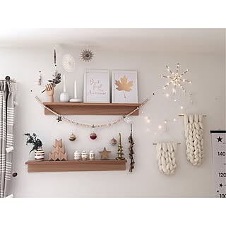 リビング/ウッドビーズガーランド/オーナメント/キャンドル/HAY...などのインテリア実例 - 2016-12-12 11:55:48