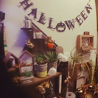 ハロウィン/キャンドゥ/メラニンおばけスポンジ/フェイクグリーン/いなざうるす屋さん フェイクグリーン...などのインテリア実例 - 2016-09-24 19:22:54