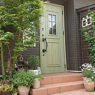 玄関/入り口/ドア/グリーンのある生活/ガーデン/庭...などのインテリア実例 - 2019-05-13 13:09:20