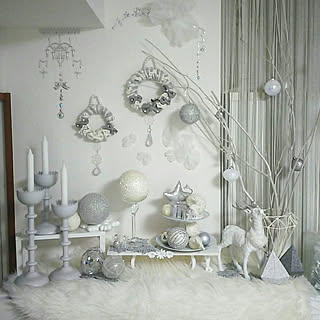 ファー/クリスマス/ホワイトインテリア/いいね♡フォローありがとうございます♡/ましゅまろキラキラスタイル♡...などのインテリア実例 - 2017-11-18 14:04:13