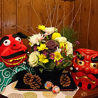 玄関/入り口/お正月/RCの出会いに感謝♡/みなさんの素敵なインテリアに癒されてます/いつも「いいね」ありがとうございます!...などのインテリア実例 - 2018-01-07 11:52:36