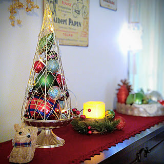 クリスマス メタルミニツリーボールケージのインテリア実例 Roomclip ルームクリップ