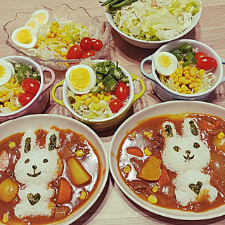 子供が喜ぶ 今日の晩ごはんのインテリア実例 Roomclip ルームクリップ