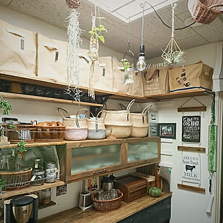 キッチン/ブラウンインテリア/ブラウン/背面収納/DIY...などのインテリア実例 - 2019-08-18 22:12:56