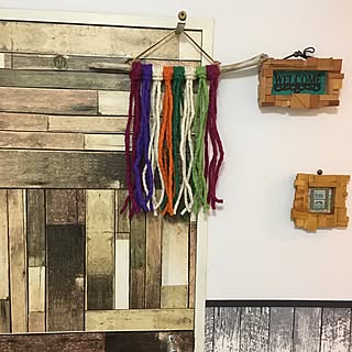 玄関/入り口/ウィービング風/タペストリーハンドメイド/タペストリー/DIY初心者...などのインテリア実例 - 2017-05-13 10:00:38