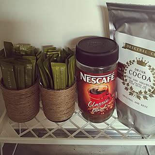 キッチン/ストック収納/青汁ストック/麻ひもぐるぐる/麻ひも...などのインテリア実例 - 2016-02-08 10:52:07