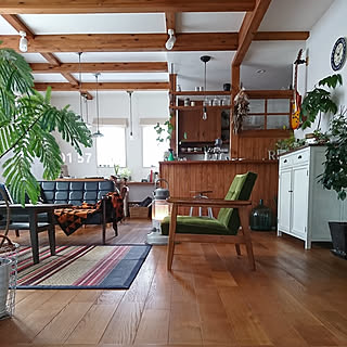 部屋全体/ヒコラー/アズコンストラクション/無垢材の床/漆喰壁DIY...などのインテリア実例 - 2019-01-27 21:22:11