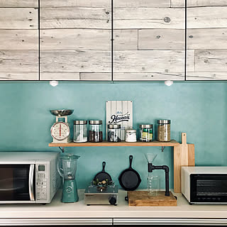 キッチンdiy 西海岸インテリアのインテリア 手作りの実例 Roomclip ルームクリップ