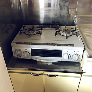 キッチン/DIY予定地/ガスコンロ周りは物を置かない予定/ガスコンロ/賃貸 2人...などのインテリア実例 - 2018-03-05 07:14:54