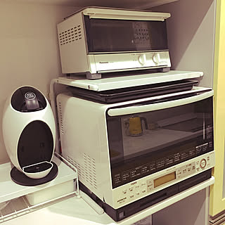 キッチン/ドルチェグスト/コーヒーメーカー/黄色いキッチン/キッチン背面収納のインテリア実例 - 2017-12-19 20:47:39