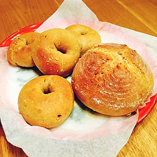 天然酵母パン/焼きたてパン/ベーグル/お家パン焼けました♪/カンパーニュのインテリア実例 - 2016-07-01 20:13:26