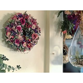 棚/ドライフラワーのある暮らし/ハンドメイド/ドライフラワー/花...などのインテリア実例 - 2016-12-30 16:55:26