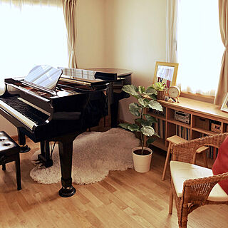 部屋全体/グランドピアノ/楽器のある部屋/シンプルにすっきりと暮らす/こどもと暮らす。...などのインテリア実例 - 2018-04-06 14:27:51