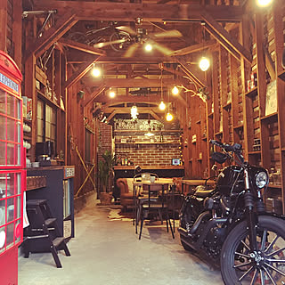 ガレージ ペンダントライトのインテリア実例 Roomclip ルームクリップ