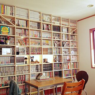 壁一面の本棚のインテリア実例 Roomclip ルームクリップ