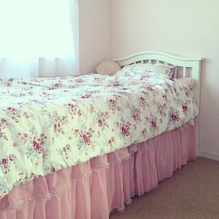 ベッド周り/お姫様な部屋/ピンク系の部屋/こども部屋/ベッド...などのインテリア実例 - 2013-11-02 15:19:56