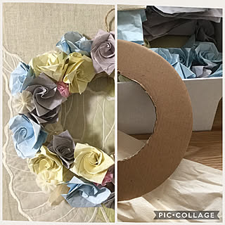 机/RCの出会いに感謝♡/いつもありがとうございます❤️/リース 手作り/折り紙...などのインテリア実例 - 2018-04-14 19:35:27