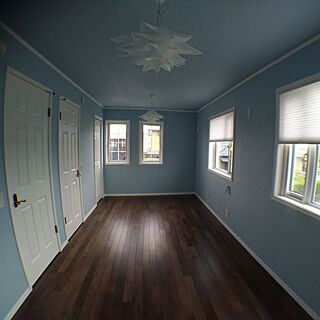 部屋全体 青い壁紙のインテリア実例 Roomclip ルームクリップ