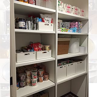 棚/山善モノトーンボックス応募/食品庫/収納のインテリア実例 - 2017-06-27 21:24:28