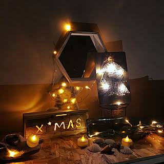棚/クリスマス/chiiのクリスマス雑貨シリーズ/ハンドメイド作品♪/プチプラハンドメイド★...などのインテリア実例 - 2017-11-17 22:12:16