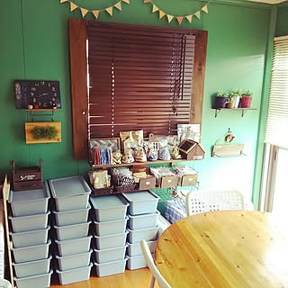 部屋全体/ダイソースクエアBOX/木工女子/100均リメイク/2級建築士...などのインテリア実例 - 2017-07-18 14:45:00