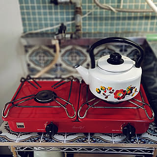 ガスコンロ 昭和レトロのおしゃれなインテリア・部屋・家具の実例 ...