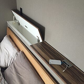 ベッド周り 充電器のインテリア実例 Roomclip ルームクリップ