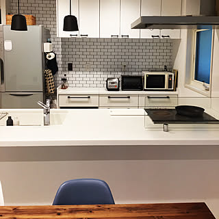 キッチン/アクセントクロス/シンプル/モノトーン/セキスイハイム...などのインテリア実例 - 2018-08-30 07:05:40