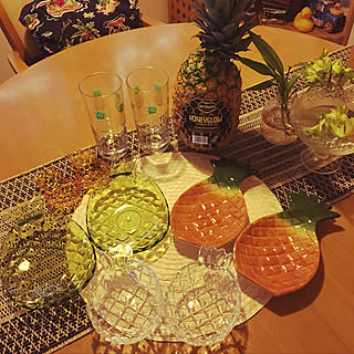 パイナップル 食器/パイナップル/ハワイアン/リゾート/オールドハワイアン/ハワイアンインテリア...などのインテリア実例 - 2019-07-22 19:47:50