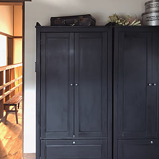 棚/収納/こども部屋/ブラック家具/リメイク...などのインテリア実例 - 2018-02-10 09:20:40