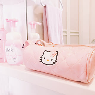 ビオレメイク落とし/キティちゃん/hellokitty/化粧ポーチ/ピンク...などのインテリア実例 - 2019-09-12 14:25:38