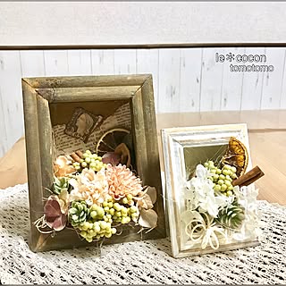 ベッド周り/アンティーク/フェイク/ドライ/フレームアレンジ/ベッド周りではありません...などのインテリア実例 - 2016-10-26 07:03:15