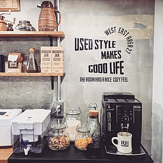デロンギ/カフェコーナー/コーヒーコーナー/見せる収納/コーヒーのある暮らし...などのインテリア実例 - 2019-05-22 18:13:23
