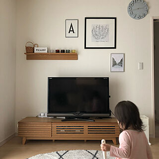 無印良品 壁に付けられる家具/イッタラ kivi/IKEA/ACTUS 時計/テレビボード周り...などのインテリア実例 - 2019-11-10 20:06:48